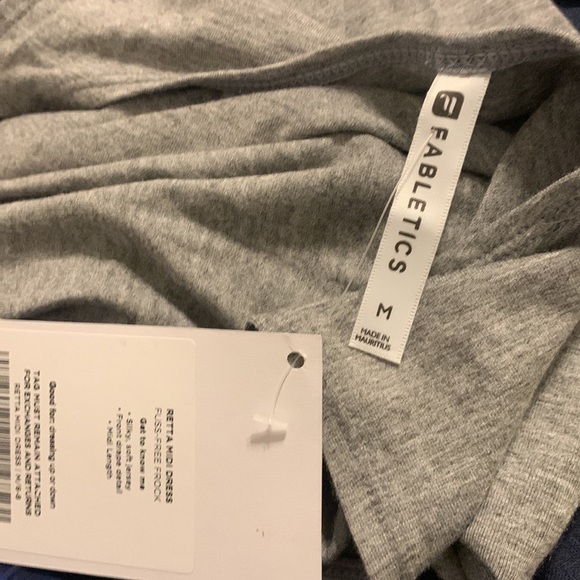 NWT Fabletics Retta Midi Dress gray casual sleeveless silky soft jersey drape - Picture 7 of 12